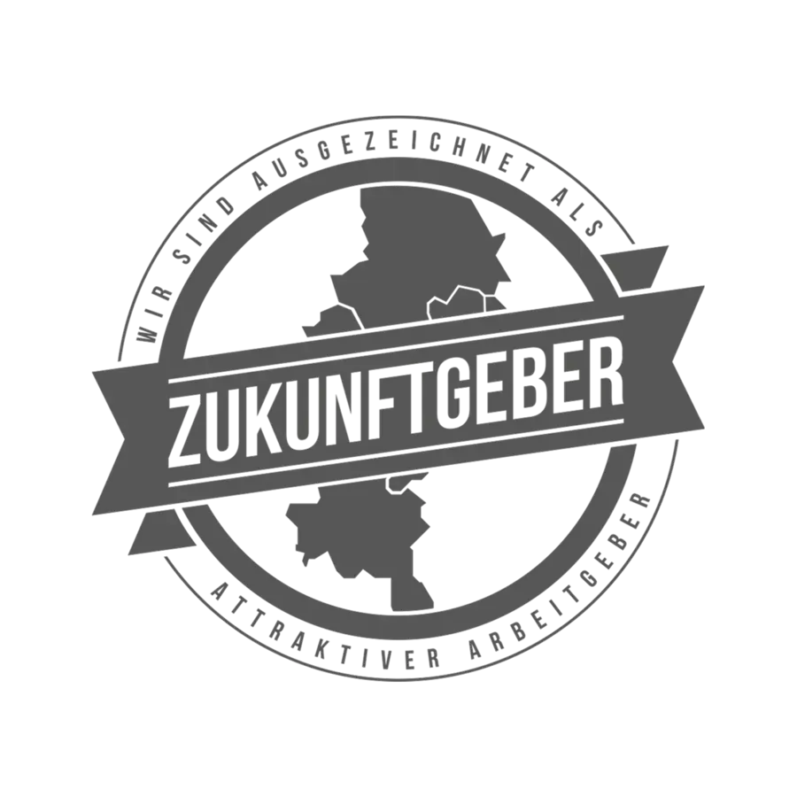 Das „Zukunftgeber“-Logo als Auszeichnung für herausragende Arbeitgeber in der Region.